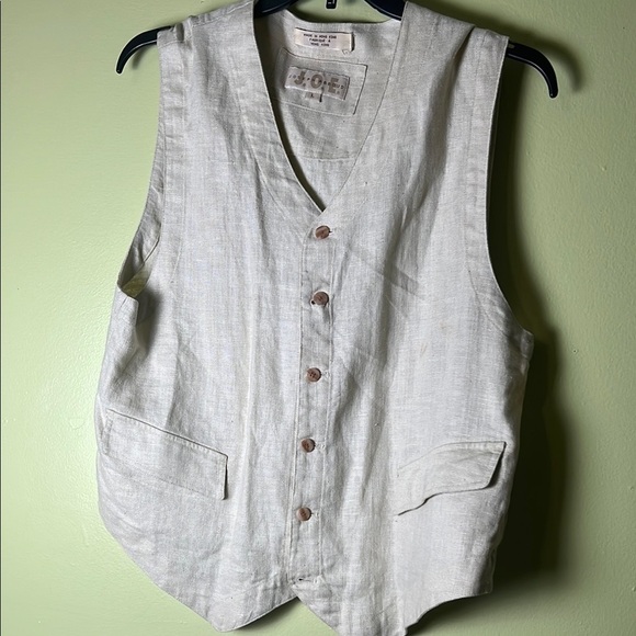 Joseph  ABBOUD  academic,Light tan Button-Up Vest - Picture 1 of 6